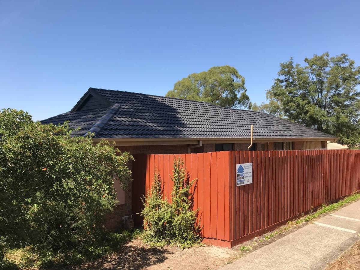 New dark tile roof completed – Skyways Roofing