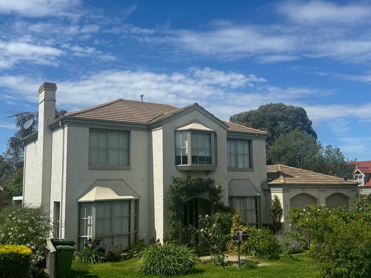 Tile roof restoration before – Skyways Roofing Melbourne