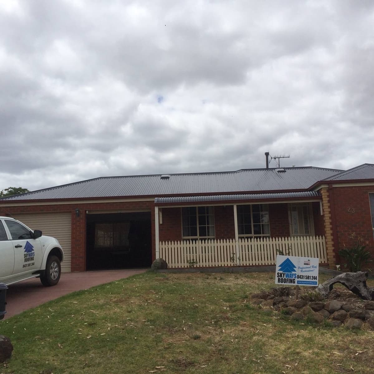 Completed metal roof restoration Sunbury – Skyways Roofing