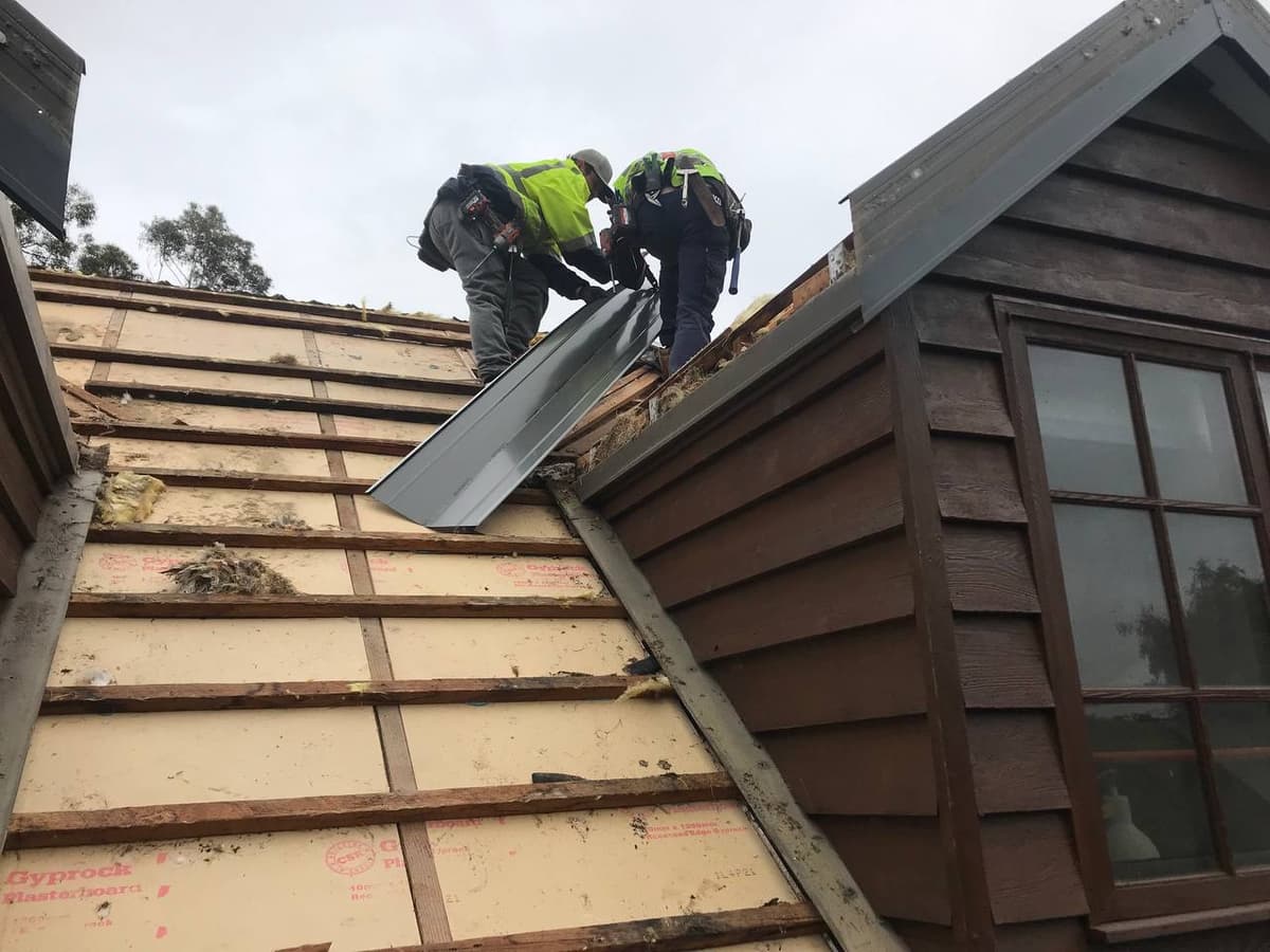 Re-roofing work in progress old home – Skyways Roofing